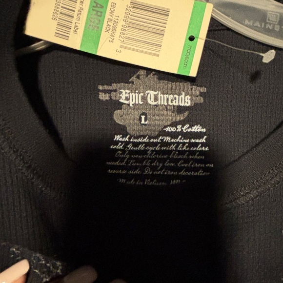 Black Graphic Long Sleeve Shirt - Picture 5 of 6